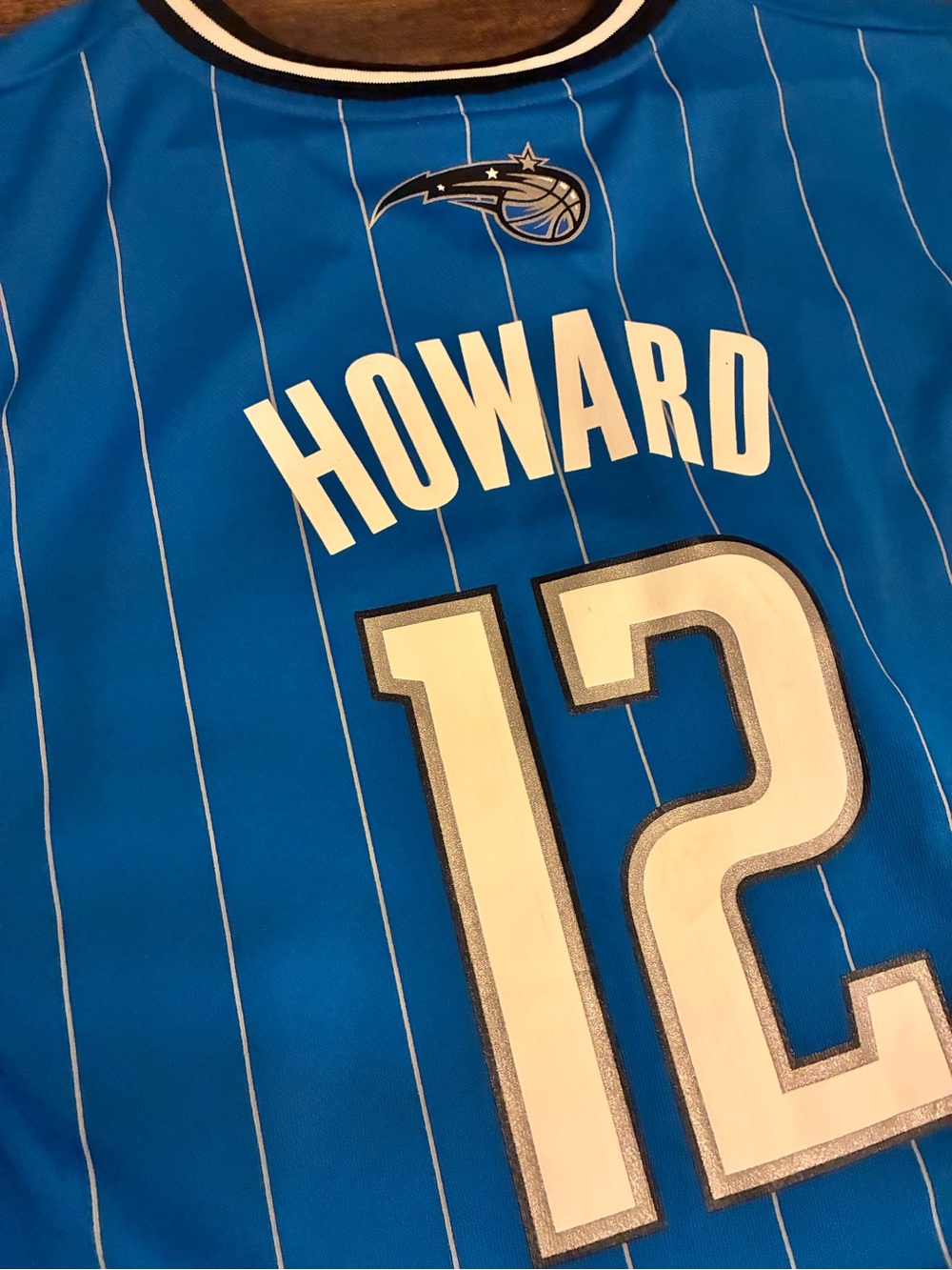 Orlando magic dwight Howard Blue Pinstripe Basketball Jersey - #12 Howard